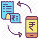 Elektronische Zahlung Per Handyrechnung Zahlung Per Handyrechnung Rupien Symbol