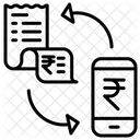 Elektronische Zahlung Per Handyrechnung Zahlung Per Handyrechnung Rupien Symbol