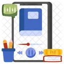 Mobile Recorded Lecture Online Book Ebook Icon