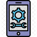 Mobile Repairing Customer Gear Icon