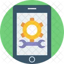 Mobile Repairing Customer Gear Icon