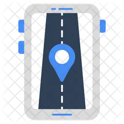 Mobile Road Location  Icon