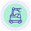 Mobile Robot Color Circle Icon Icon