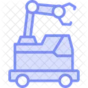 Mobile Robot Duotone Line Icon Icon