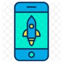 Mobile Rocket Launch Advertisement Luanch Ads Icon