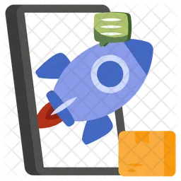 Mobile Rocket Delivery  Icon