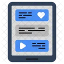 Mobile Love Chat Love Communication Love Message Icon