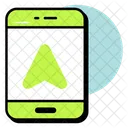 Mobile Route Mobile Karte Navigation Symbol