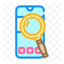 Smartphone Search Magnifying Icon