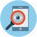 Mobile With Magnifier Icon