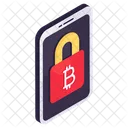 Mobile Secure Bitcoin Secure Cryptocurrency Crypto Icon