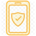 Mobile Security Duotone Line Icon Icon