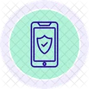 Mobile Security Black Outline Icon Icon