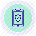 Mobile Security Black Outline Icon Icon