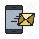 Mobile Sending Mail  Icon