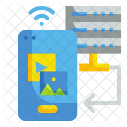 Mobile Server Connection  Icon