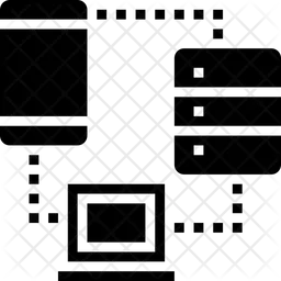 Mobile Server Laptop Connect  Icon