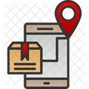 Mobile Shipment Tracking Smartphone Tracking Icon