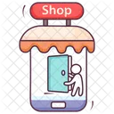 Mobile Shop Online Store Online Shopping Icon
