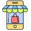 Mobile Shop Bags Shopping Icon