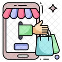 Mobile Shopping Eshopping Ecommerce Icon