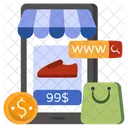 Mobile Shopping Mobile Shop Mobile Store Icon