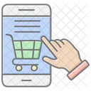 Mobile Shopping Lineal Color Icon Icon