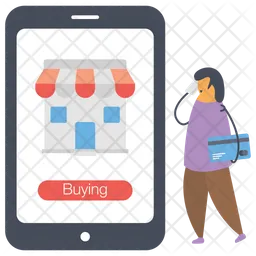 Mobile Shopping  Icon