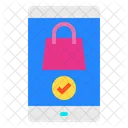 Smartphone Shopping Bag Screen Icon