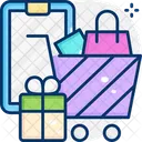 Mobile Shopping Online Shopping Trolley Icon