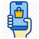 Mobile Shopping Work At Home Online Delivery Icon