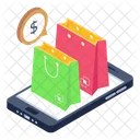 Shopping Bags Online Purchase Mobile Shopping Icon