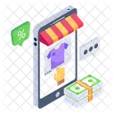 Online Shopping Mobile Shopping Ecommerce Icon