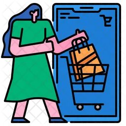 Mobile Shopping  Icon