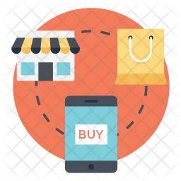 Mobile Shopping Logo Icon