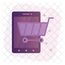 Mobile Shopping Cart Basket Icon