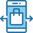Mobile Shopping Bag Icon