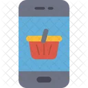 Mobile Basket Grocery Icon