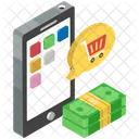 Mobile Shopping App Eshopping Mcommerce Icon