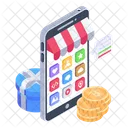 Online Shopping Mobile Shopping Ecommerce Icon