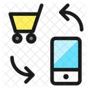 Mobile Shopping Cart Exchange  Icon