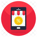 Mobile Shopping Discount  Icon