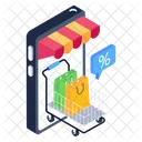 Shopping Discount Mcommerce Online Shopping Icon