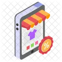 Mobile Shopping Ecommerce Icon