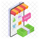 Mobile Shopping Online Icon