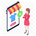Mobile Shopping  Icon