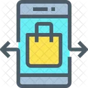 Mobile Shopping Bag Icon