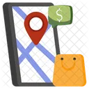 Mobile Shopping Location Mobile Direction Mobile Gps Icon