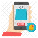 Mobile Shopping Order Smartphone Shopping Order Phone Shopping Order Icon