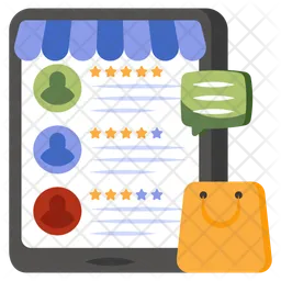 Mobile Shopping Ratings  Icon